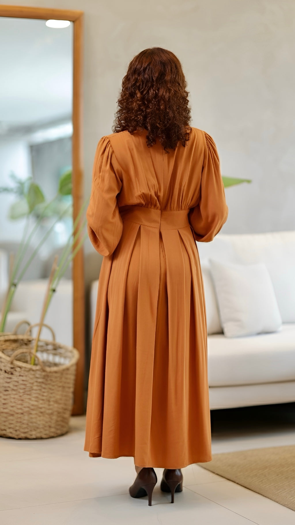 The Heritage Cotton V-Neck Midi Dress