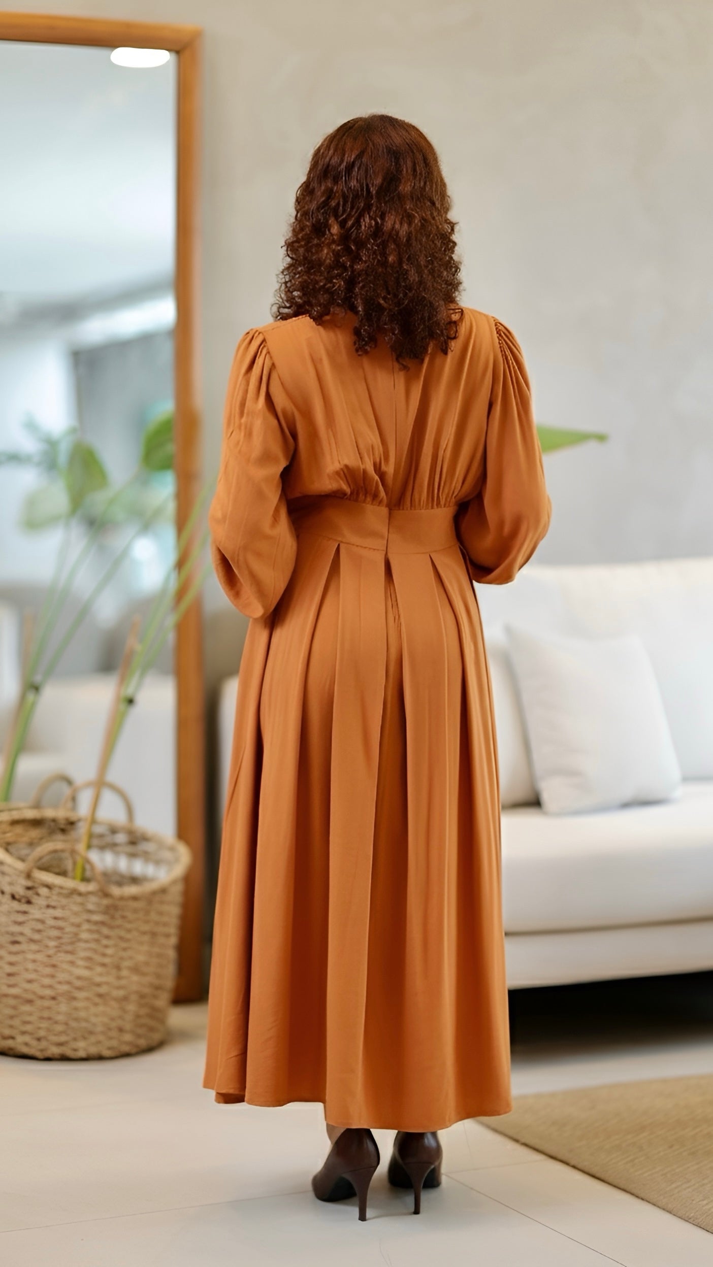 The Heritage Cotton V-Neck Midi Dress