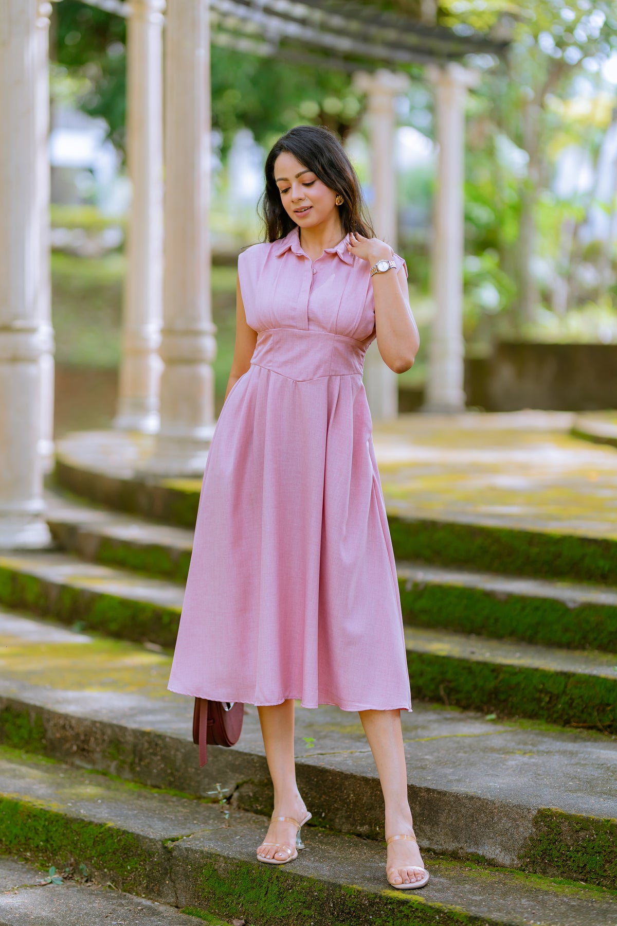 Pink Flowy Maxi Dress  AVANTA