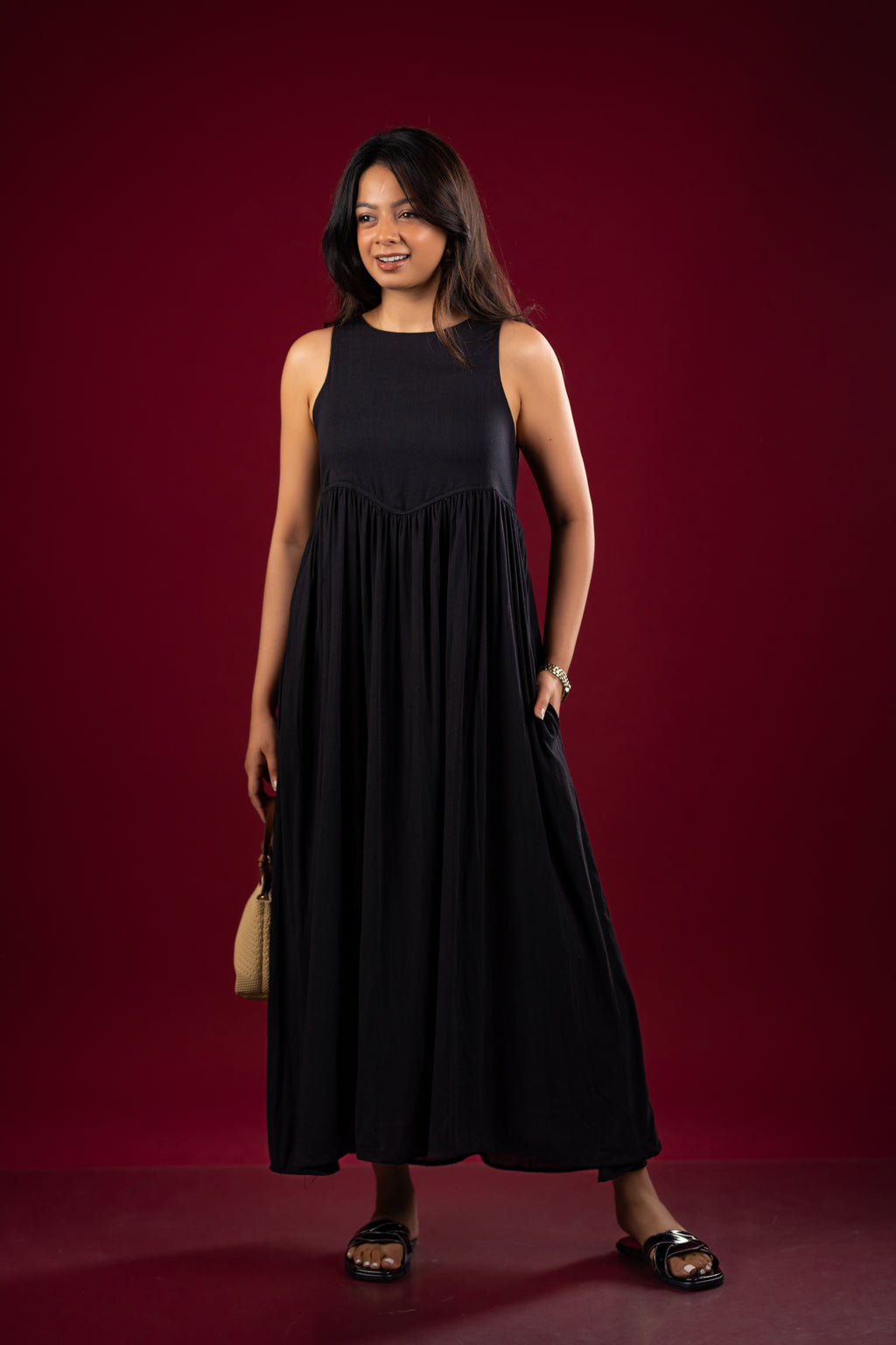 The Essential Pleated Maxi with Pockets
