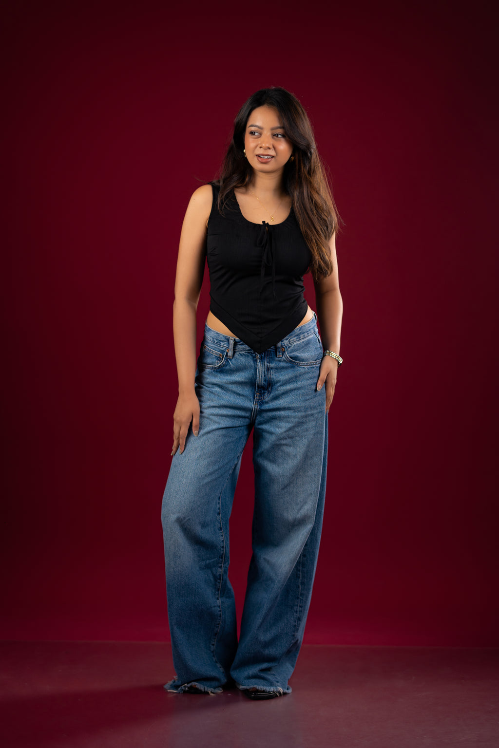 The Asymmetric Tie-Front Bodice Top