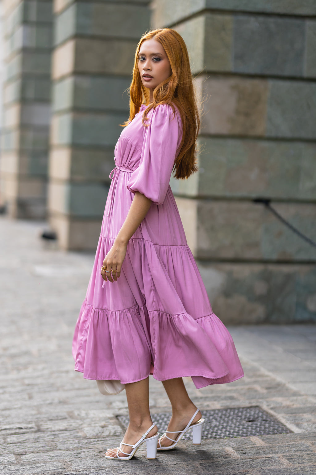 Pink Button Dress