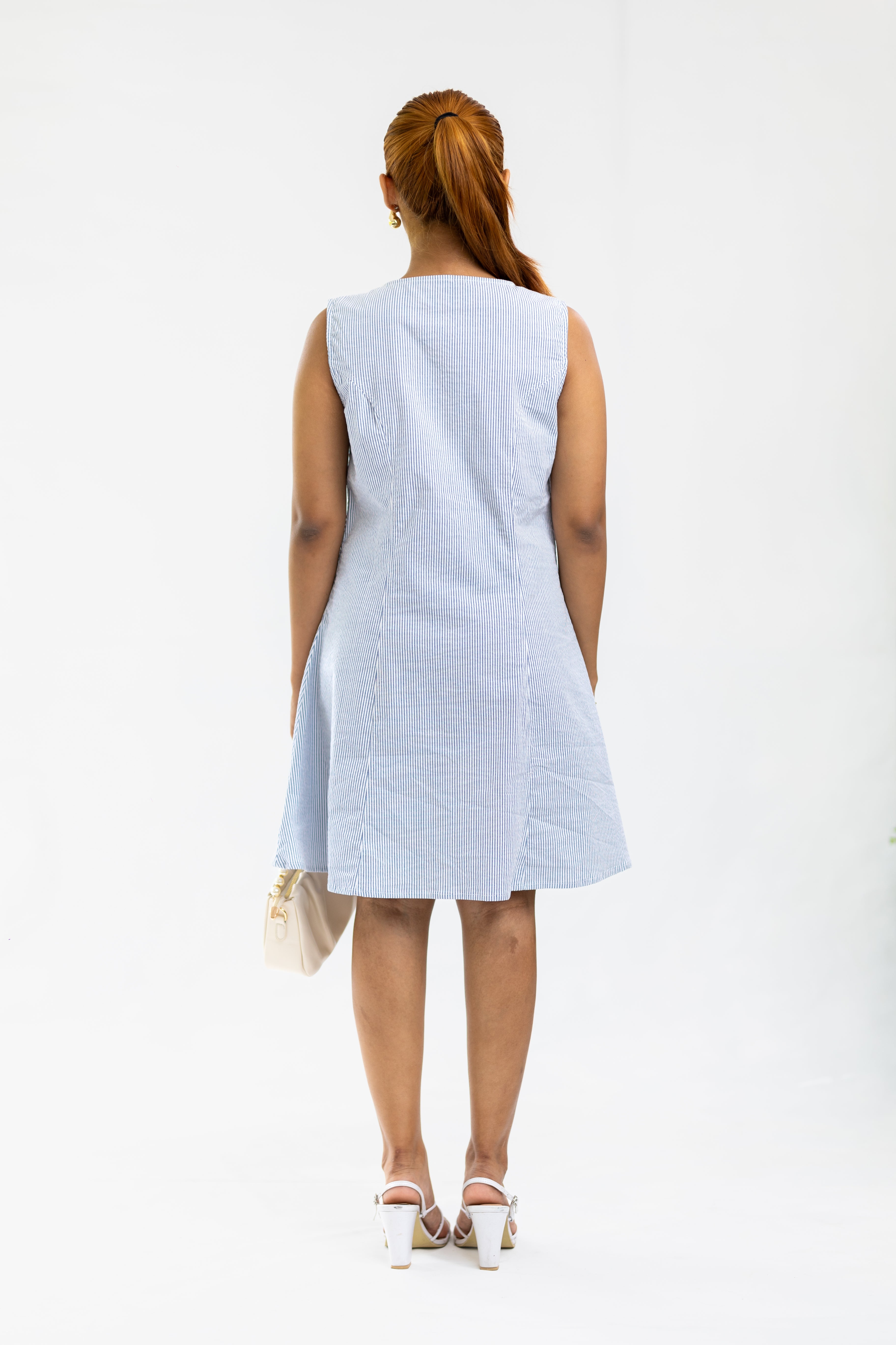 Blue Stripe Mini Dress