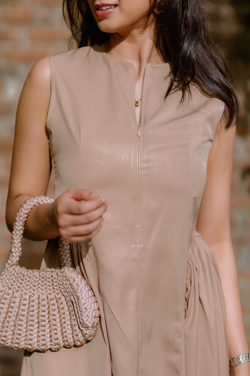 Sand Sleeveless Maxi Dress
