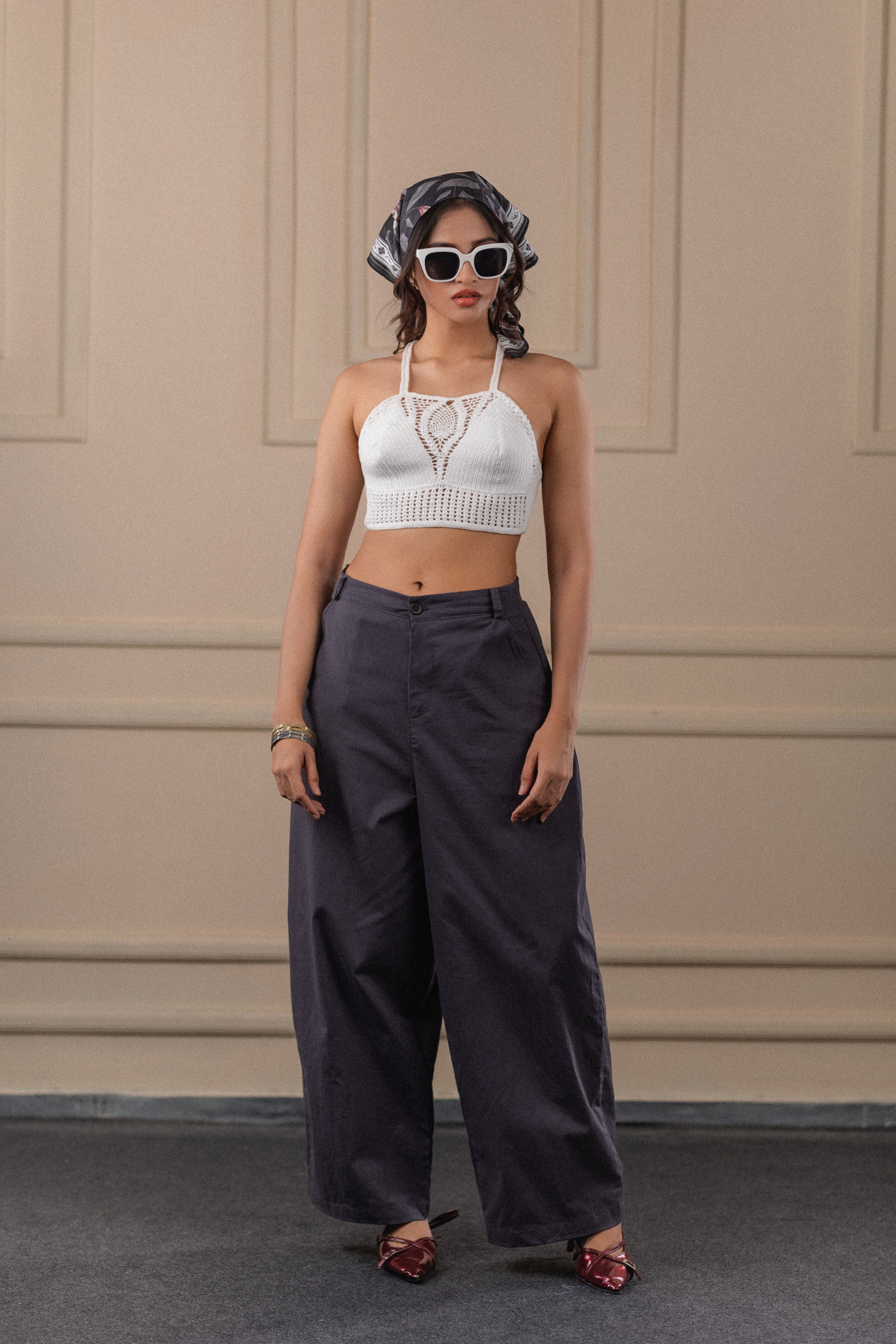 Tailored Charcoal Balloon Pants