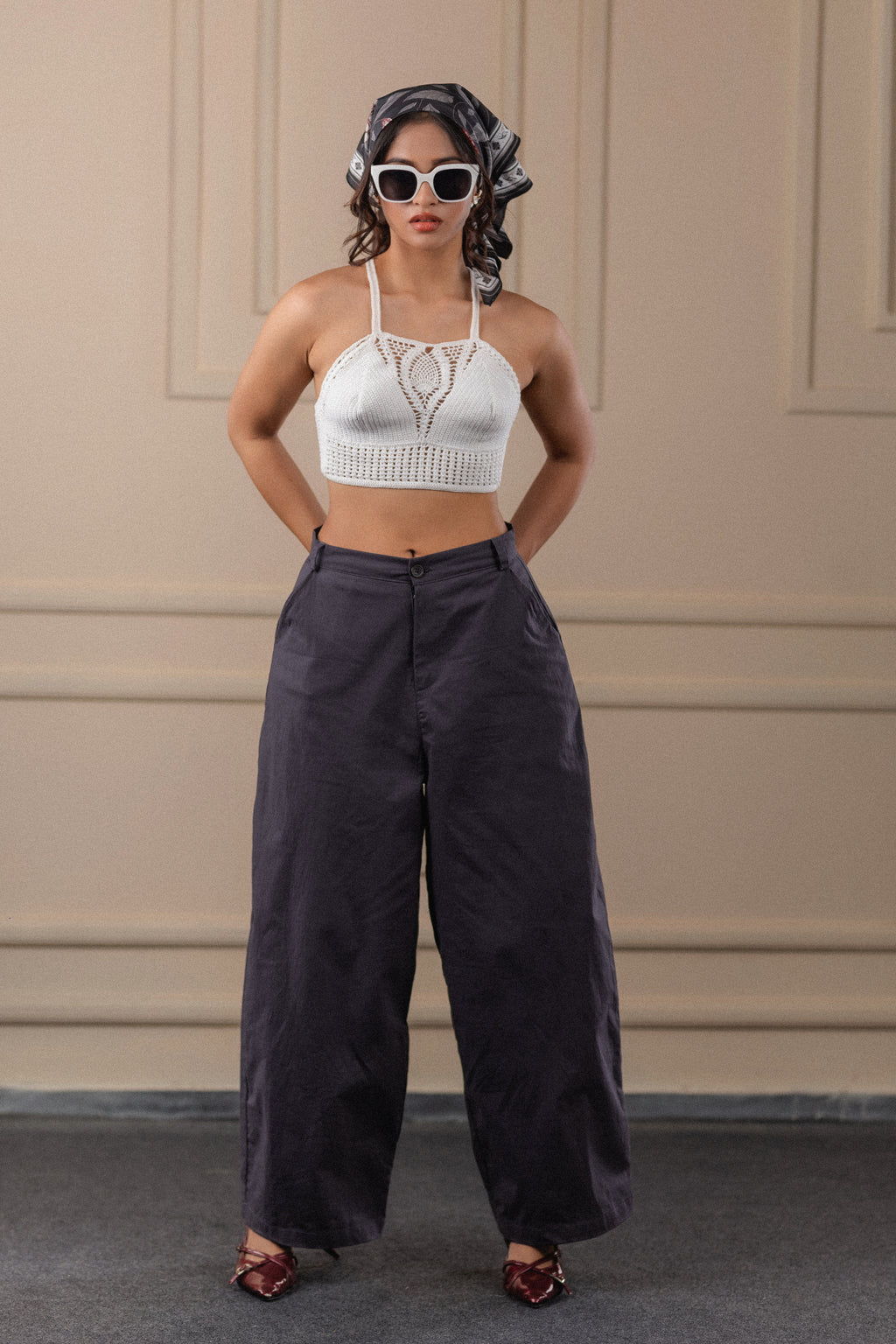 Tailored Charcoal Balloon Pants