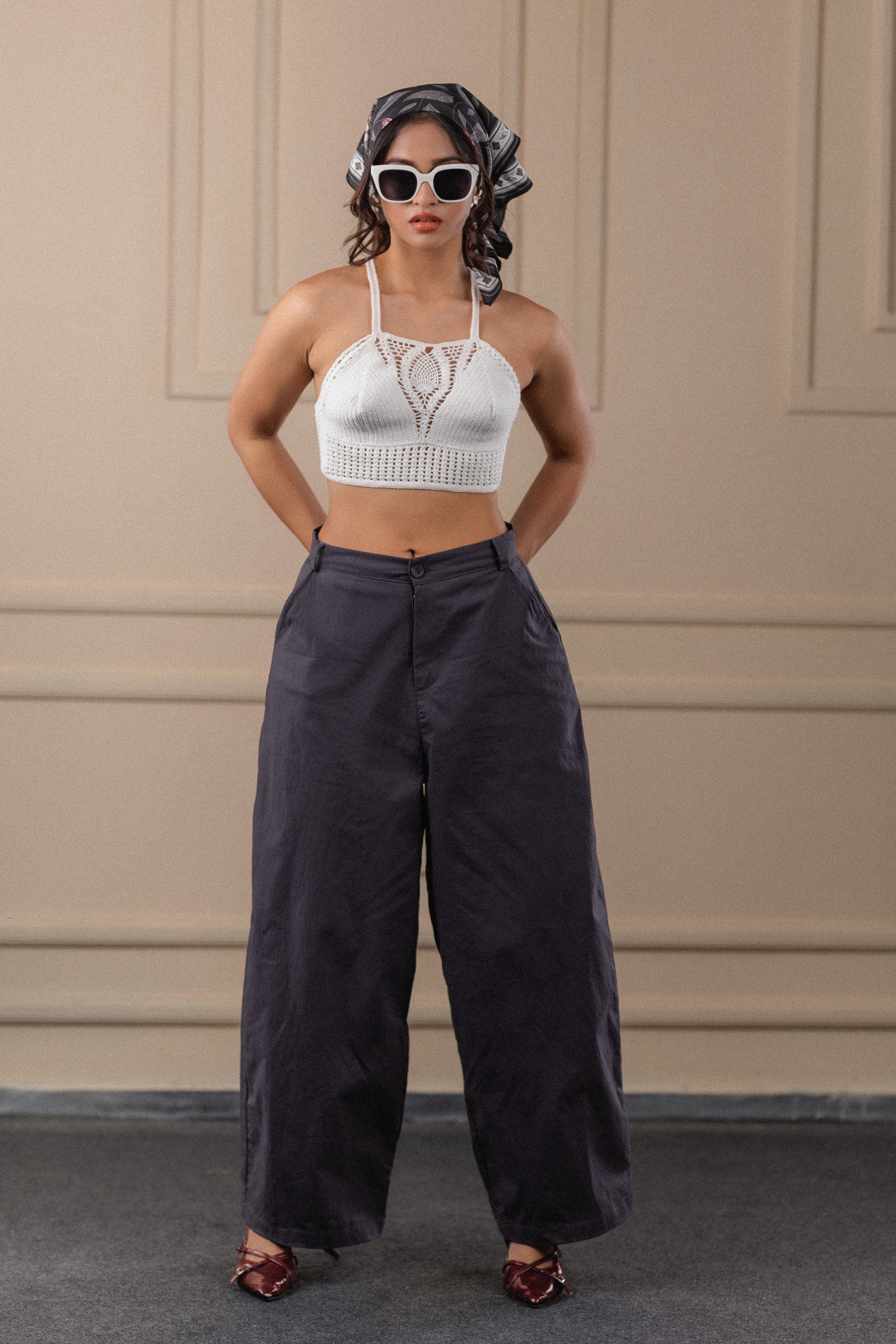 Tailored Charcoal Balloon Pants