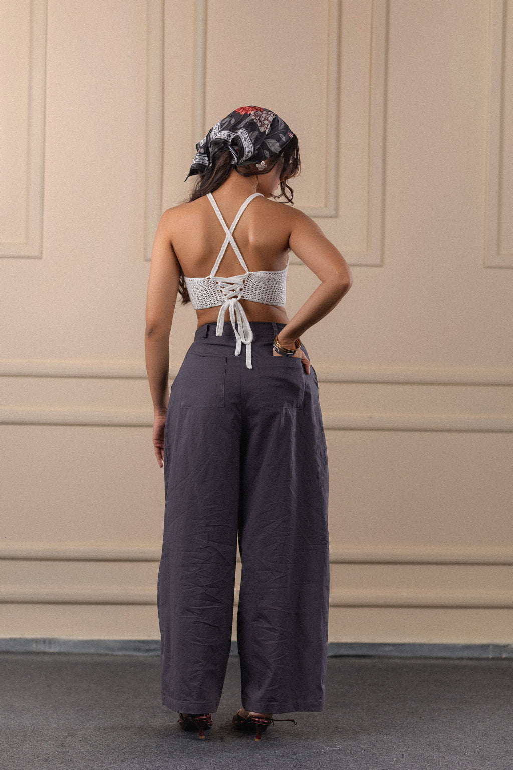 Tailored Charcoal Balloon Pants