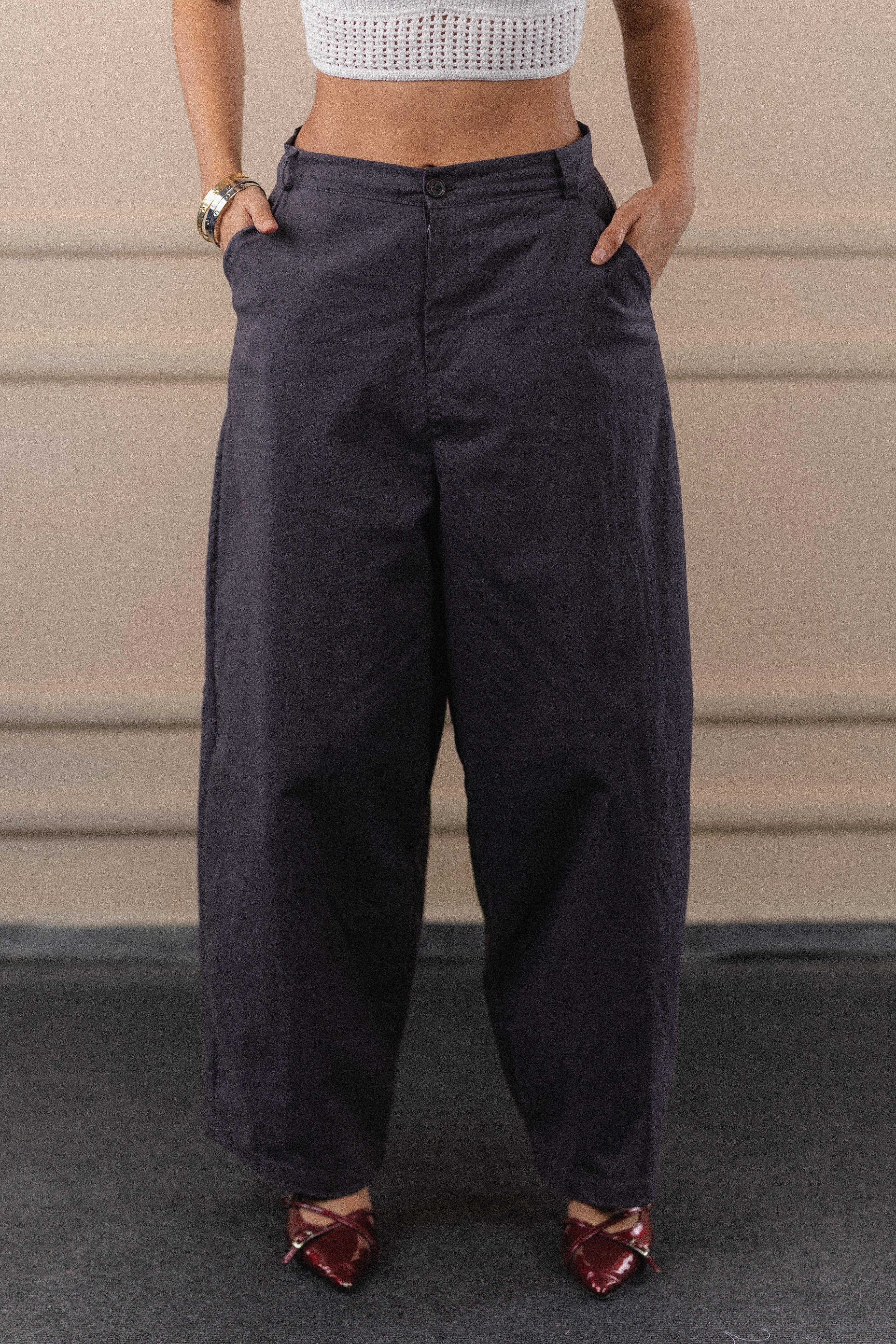 Tailored Charcoal Balloon Pants