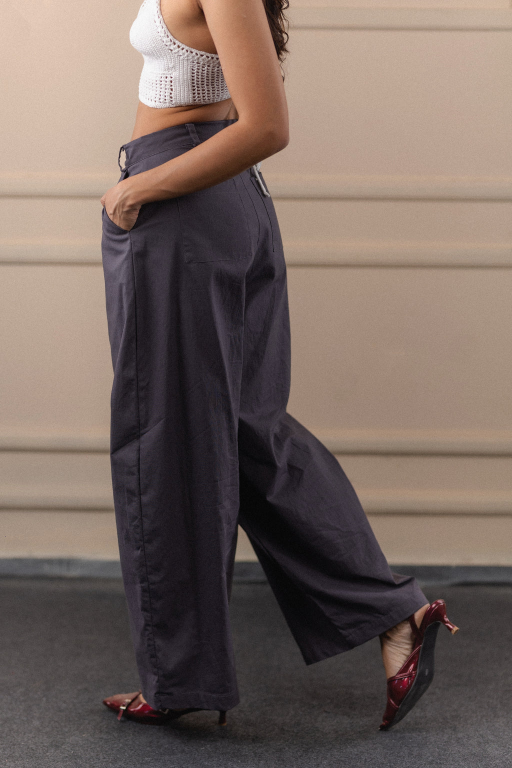 Tailored Charcoal Balloon Pants